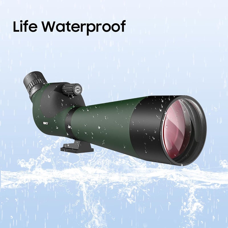 IBQ 20-60x85 Spotting Scope, Spotting scopes for Target Shooting, Spotting scopes for Hunting, BAK4 High Definition Waterproof Spotter Scopes for Bird Watching,with Tripod - Image 5